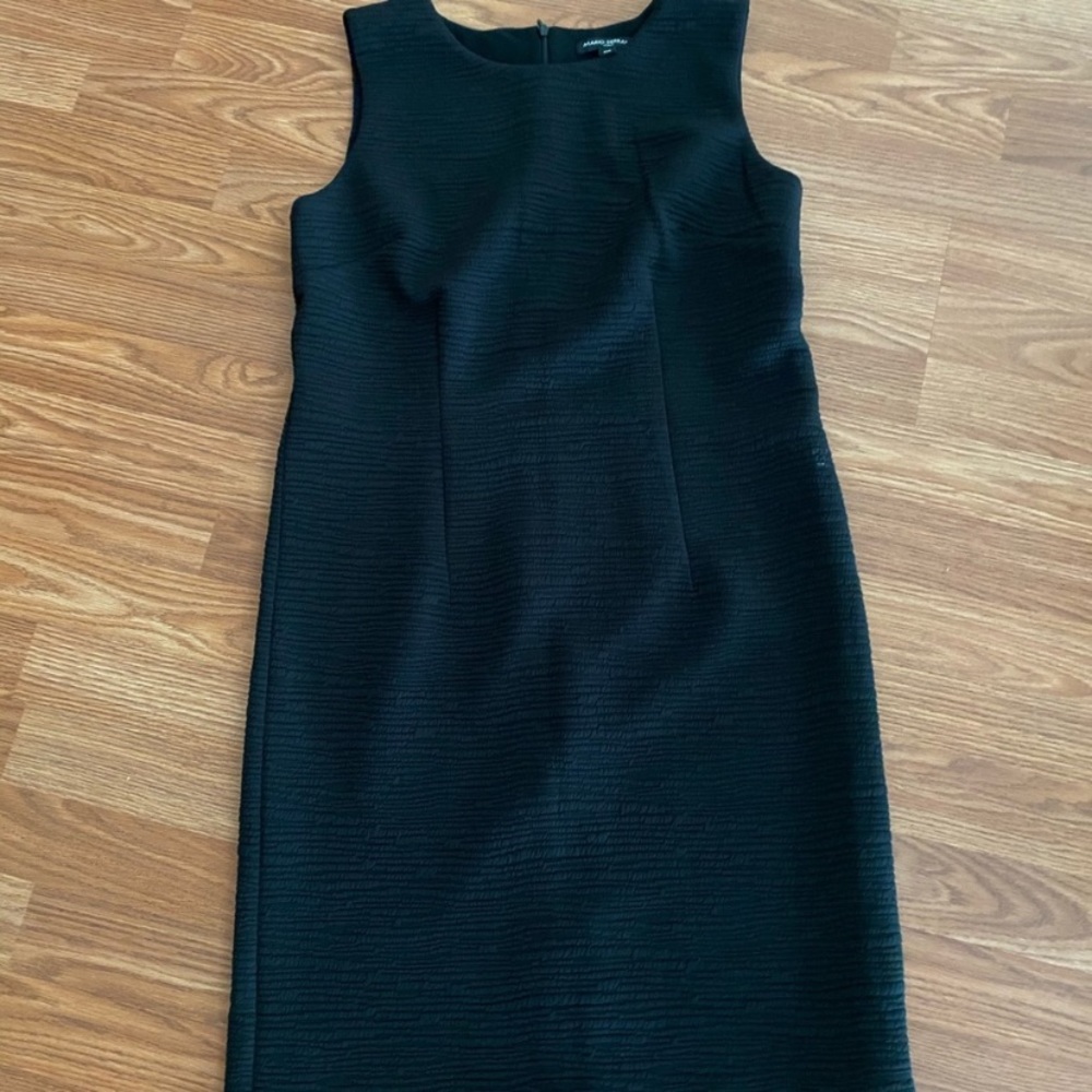 Mario serrani black shift dress size M